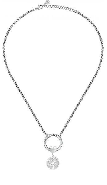 Elegantní ocelový náhrdelník s krystalem Strom života Drops SCZ1178