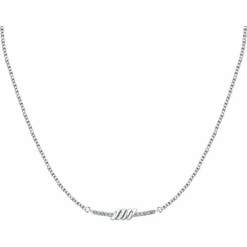 Elegantný oceľový náhrdelník s kryštálmi Torchon SAWZ04