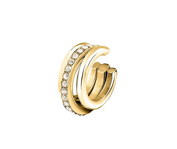 Stylová single záušnice s krystaly Earcuff SAUP41