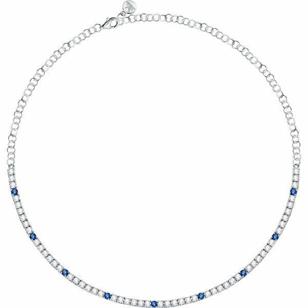 Elegante Silberkette mit Zirkonia SAIW136