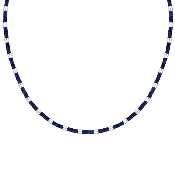 Fashion pánsky náhrdelník s lazuritom Pietre S1729