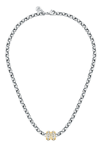Luxusný oceľový bicolor náhrdelník Drops SCZ1262