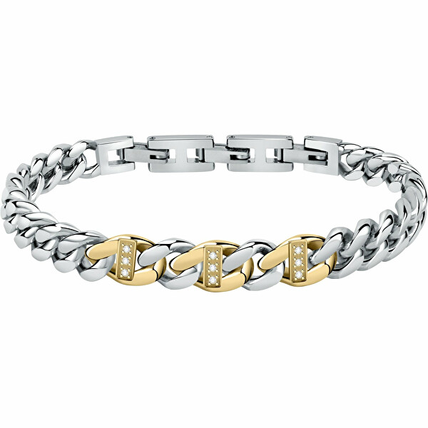 Luxusní ocelový náramek s diamanty Diamonds SAUK06