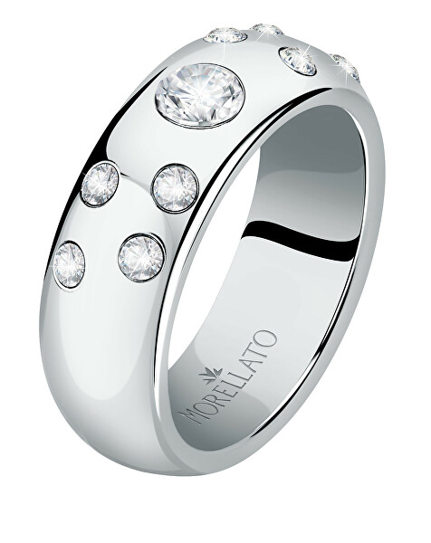 Luxusný oceľový prsteň s kryštálmi Poetica SAUZ260