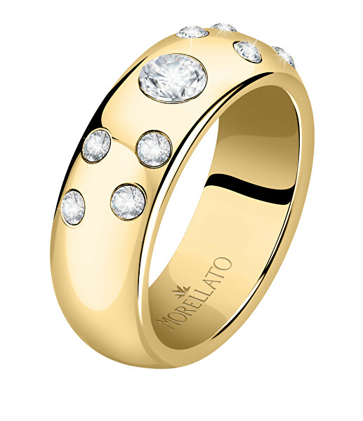 Luxuriöser vergoldeter Ring mit Kristallen Poetica SAUZ380