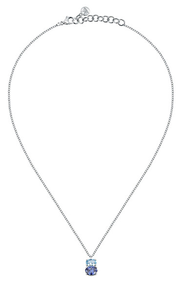 Moderne Halskette mit kubischen Zirkonen Colori SAVY15