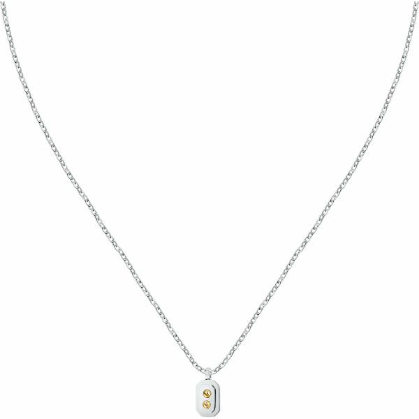 Módny oceľový náhrdelník Gold SATM22