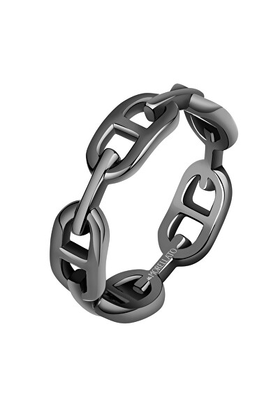 Intramontabile anello nero realizzato in acciaio Catene SATX250