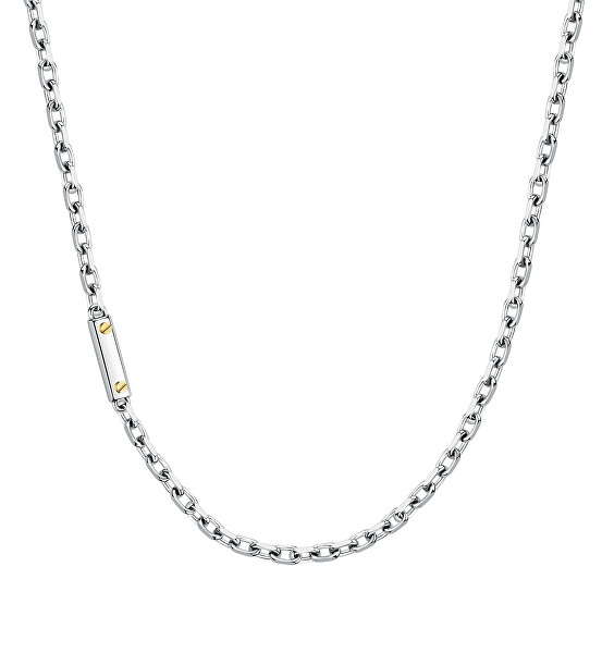 Nadčasový ocelový náhrdelník Gold SATM16