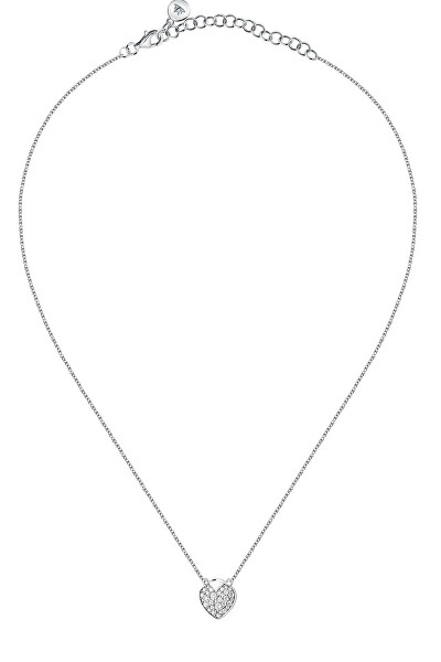 Zarte vergoldete Halskette Herz mit Kristallen Istanti SAVZ14