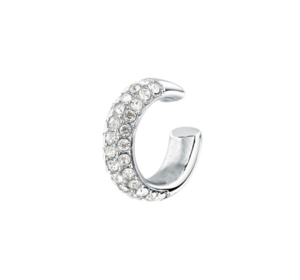 Ocelová single záušnice s krystaly Earcuff SAUP39