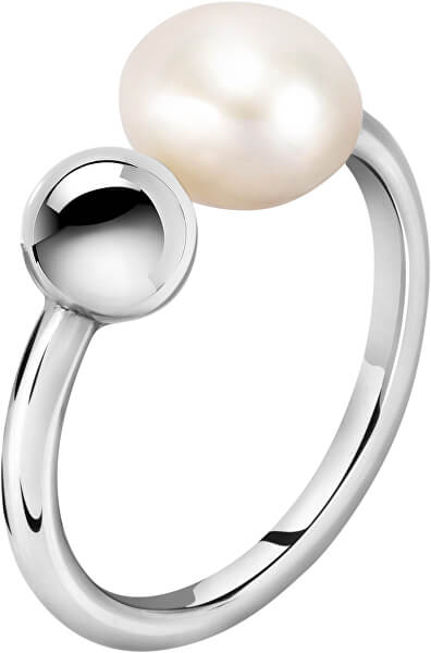 Inel din oțel cu perle Oriente SARI15 | Vivantis.ro - De la geantă la parfumi