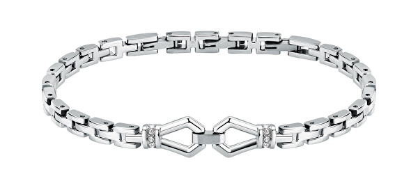 Elegante bracciale in acciaio con cristalli Motown SALS89