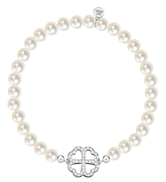 Armband aus echten Perlen Kleeblatt Gioia SAER43