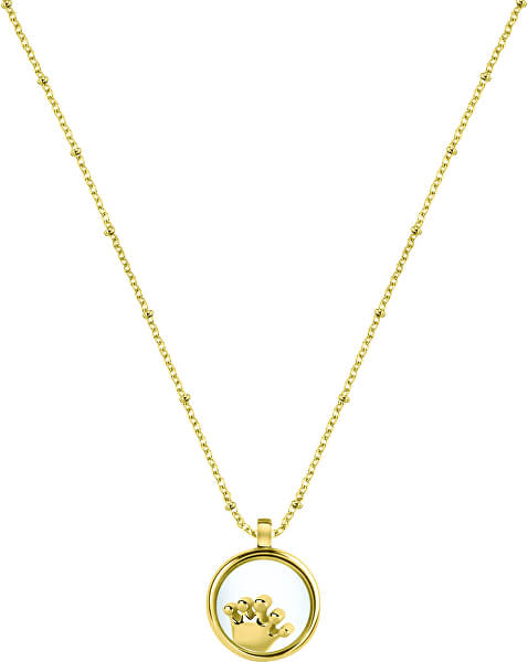Pozlátený náhrdelník s elementom Scrigno D`Amore SAMB35 (retiazka, prívesok)