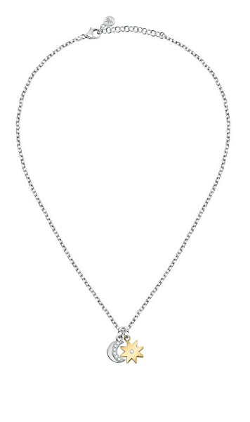 Prekrásny oceľový bicolor náhrdelník Maia SAUY03