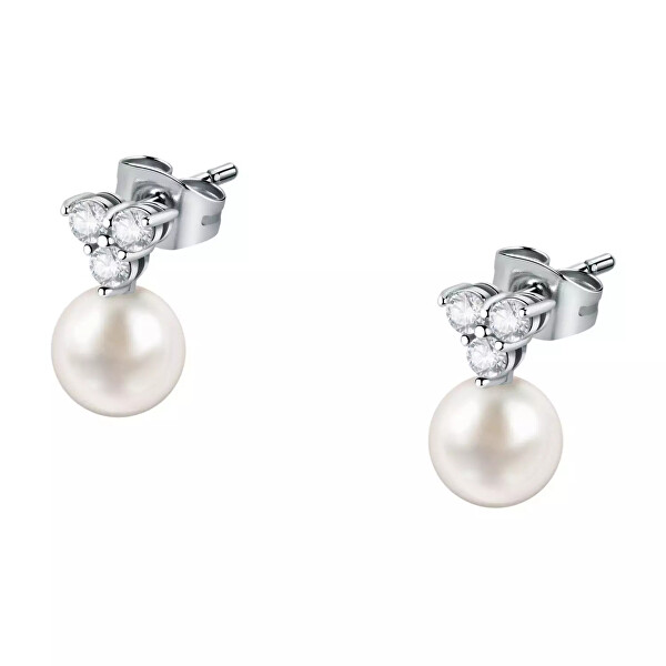 Orecchini in argento con perle Perla SAER52