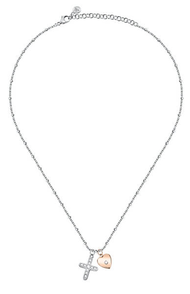Pôvabný bicolor náhrdelník s príveskami passion SAUN06