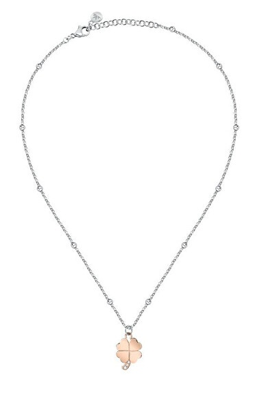 Půvabný ocelový bicolor náhrdelník pro štěstí Maia SAUY05