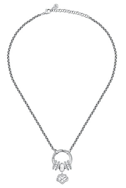 Romantický oceľový náhrdelník Drops SCZ1180