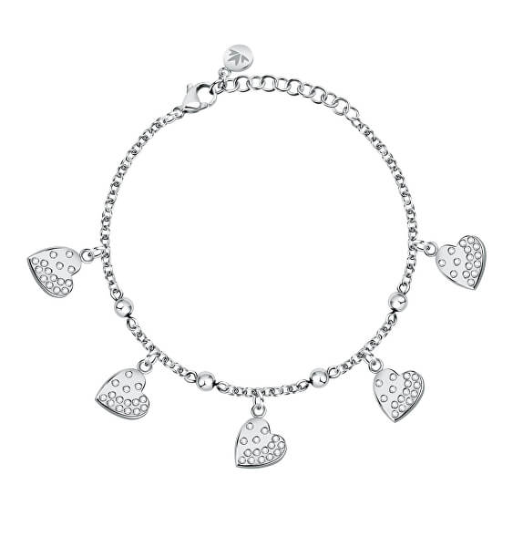 Romantico braccialetto in acciaio con cristalli Passioni SAUN11