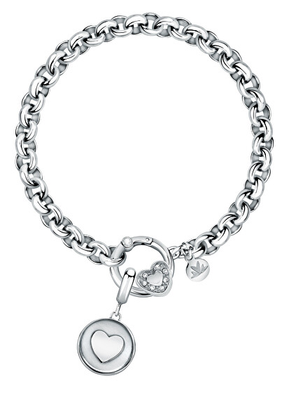 Romantico braccialetto in acciaio con ciondoli Drops SCZ1187