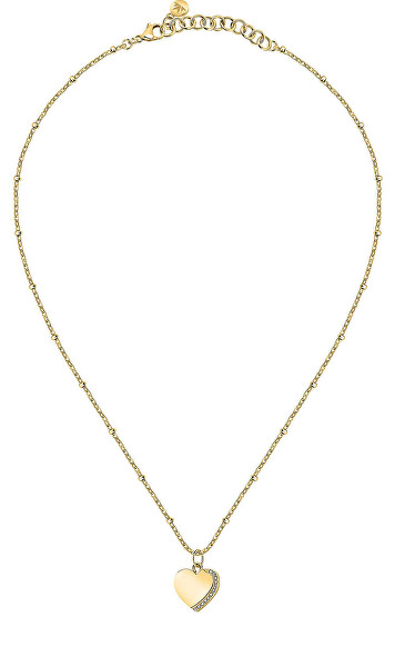 RomanticRomantische vergoldete Halskette mit Kristallen Mascotte SAVL03
