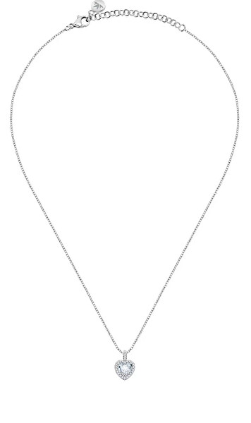 Romantický strieborný náhrdelník so srdiečkom Tesori SAVB02 (retiazka, prívesok)