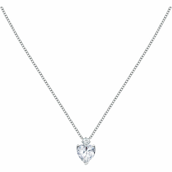 Romantický strieborný náhrdelník Srdce Tesori SAIW158