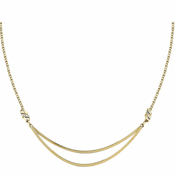 Schicke vergoldete Halskette mit Kristallen Torchon SAWZ01