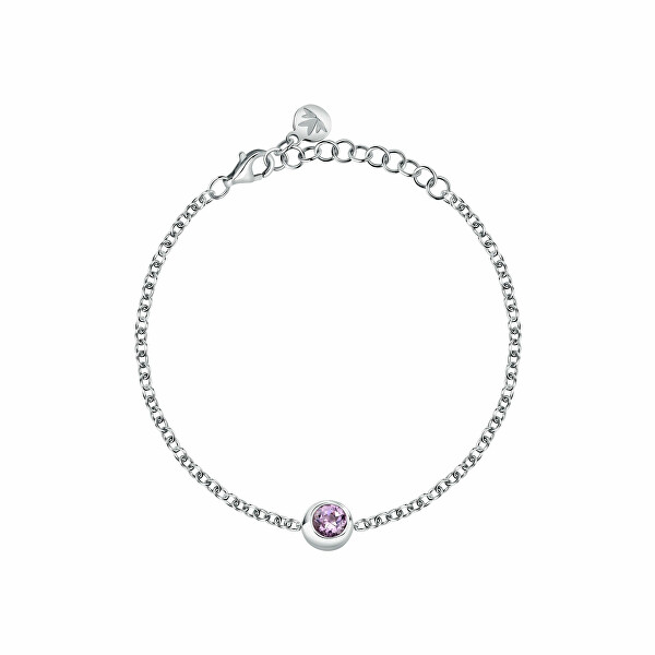 Bracciale d'argento con ametista Semipreziose SAXN15