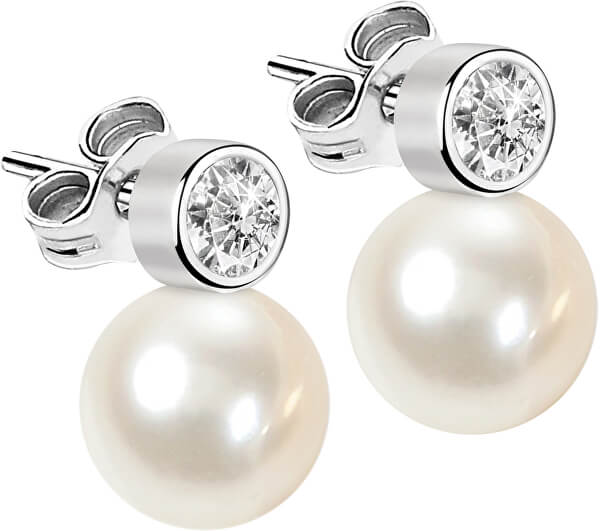Cercei din argint din perle reale Perla SANH04