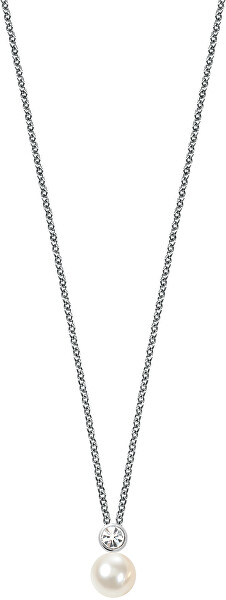 Stříbrný náhrdelník Perla SANH02 (řetízek, přívěsek)