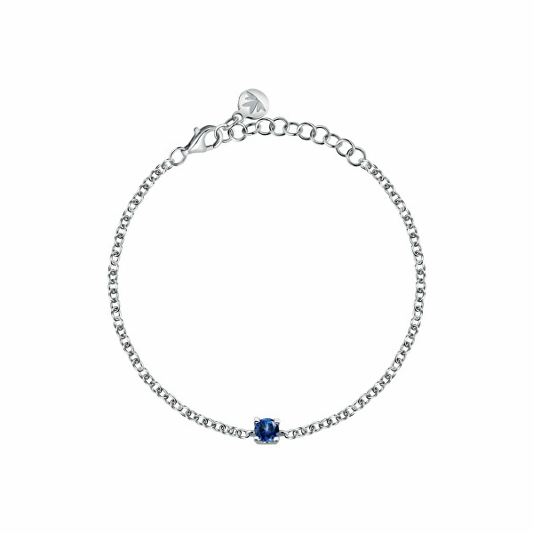 Bracciale in argento con zircone cubico blu Tesori SAIW238