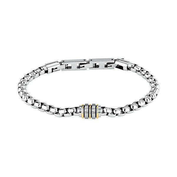 Stylový bicolor náramek s diamanty Venezia Diamonds SAUK08