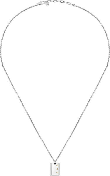 Stylový pánský ocelový náhrdelník Gold SATM01