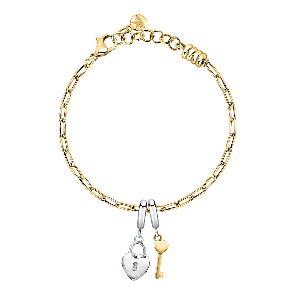 Bracciale elegante placcato in oro con ciondoli Drops SCZ1376