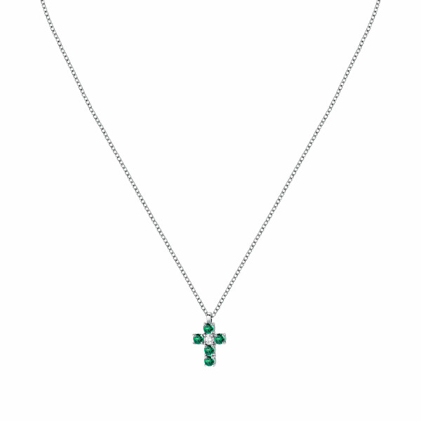 Collana di stile in argento con croce Tesori SAIW214