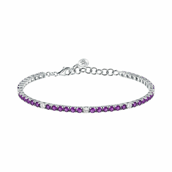 Bracciale tennis in argento con zirconi Tesori SAIW225