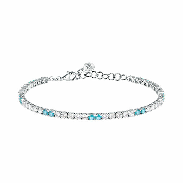 Bracciale tennis in argento con zirconi Tesori SAIW228