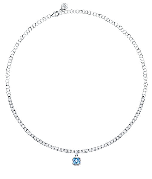Csillogó ezüst nyaklánc Tesori SAIW106