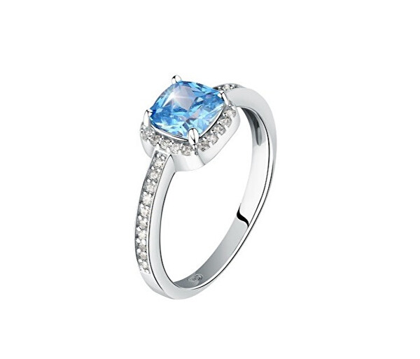 Třpytivý stříbrný prsten se zirkony Tesori SAIW1140