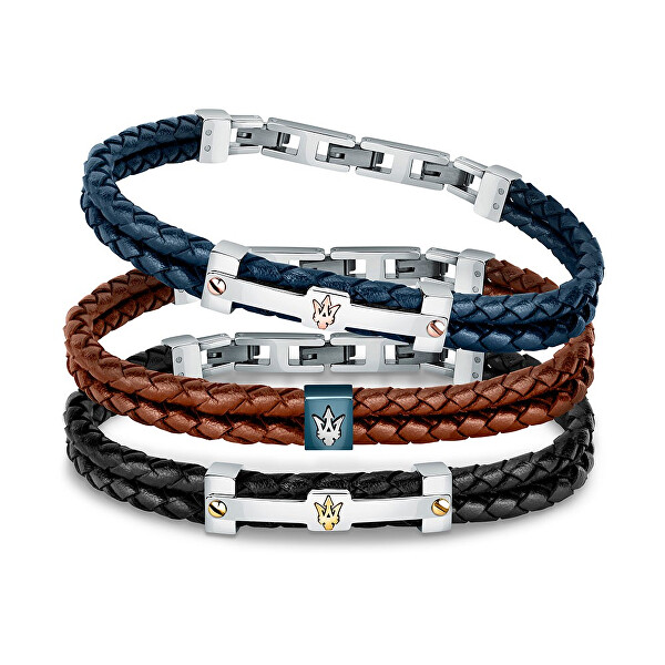 Bracciale originale in pelle Recycled Leather JM422AVE10