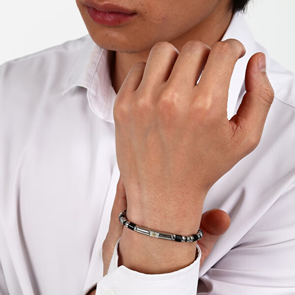 Moderní pánský náramek s achátem Iconic JM334AVD46