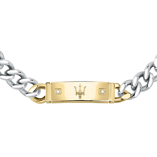 Stylový bicolor náramek pro muže Diamonds JM221ATY07