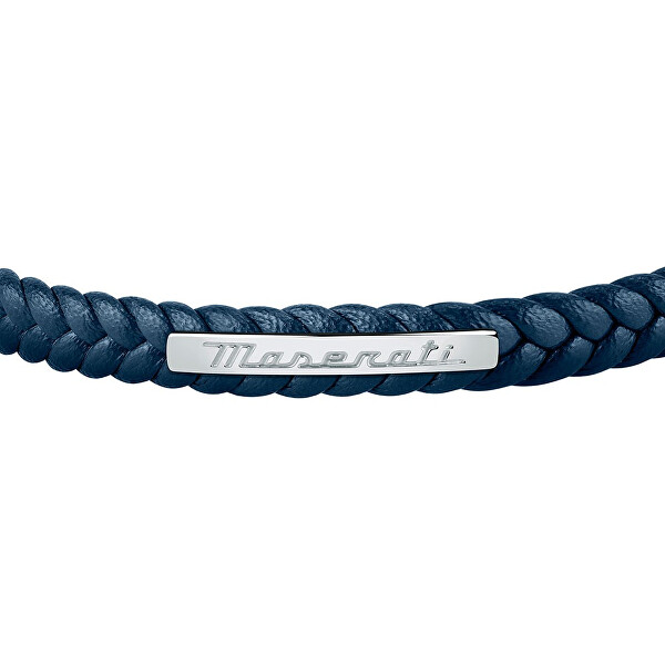 Bracciale in pelle blu scuro Recycled Leather JM222AVE04
