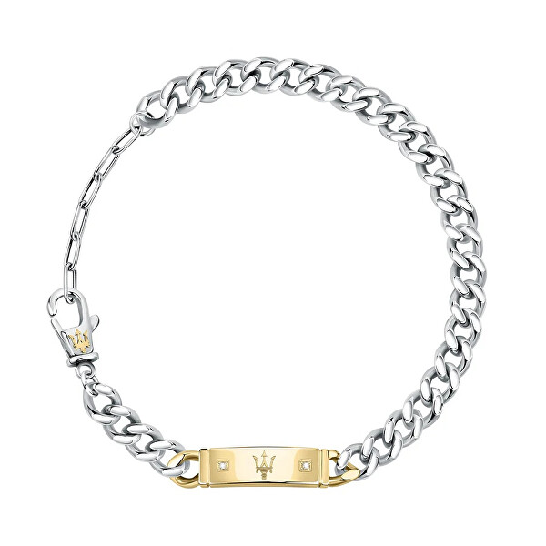 Stylový bicolor náramek pro muže Diamonds JM221ATY07