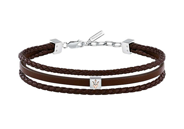 Trojitý kožený náramek Leather JM525AVE33