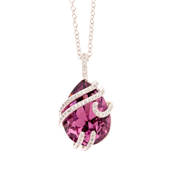 Elegantní náhrdelník s krystaly Lumiere 12494 219