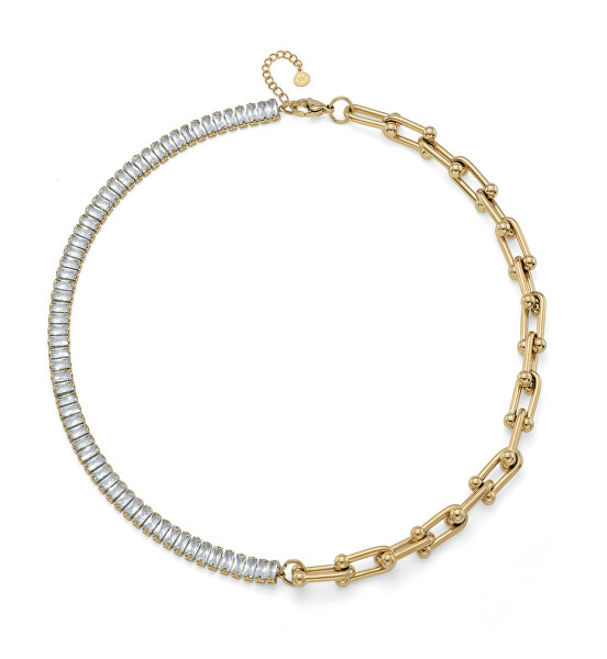 Luxusný pozlátený náhrdelník s kubickými zirkónmi Hebo Crystal Spirit 12298G